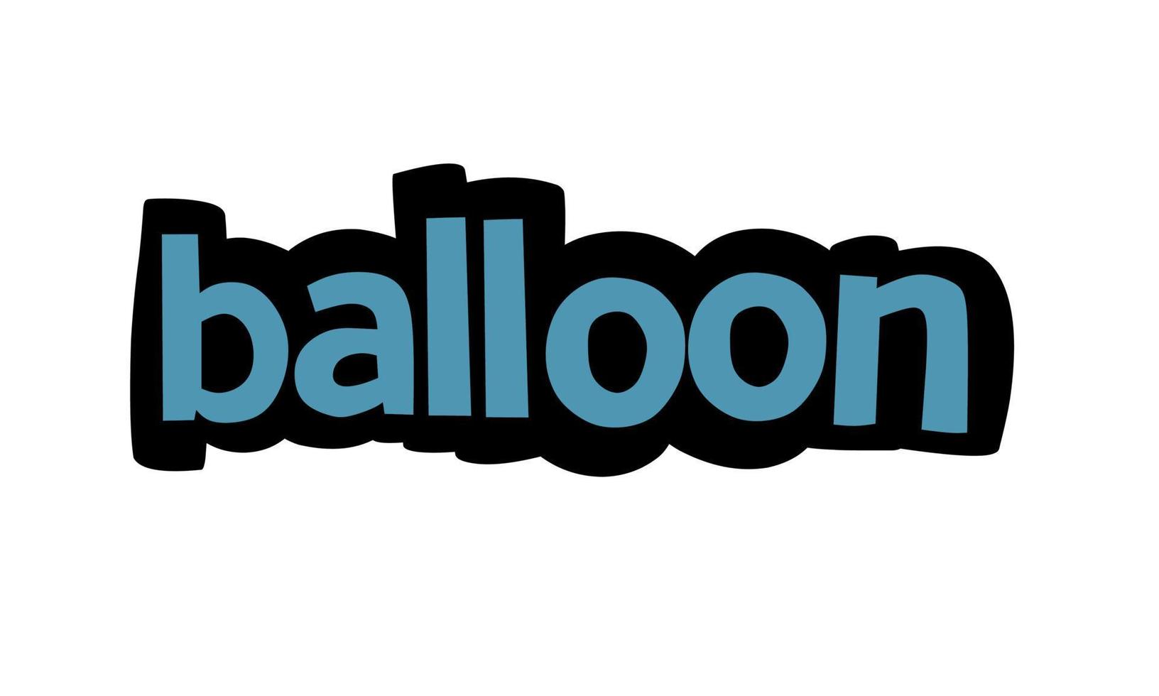 BALLON writing vector design on white background