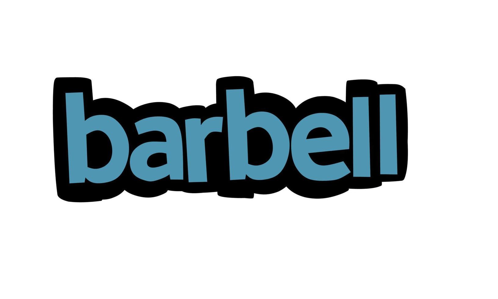 BARBELL writing vector design on white background