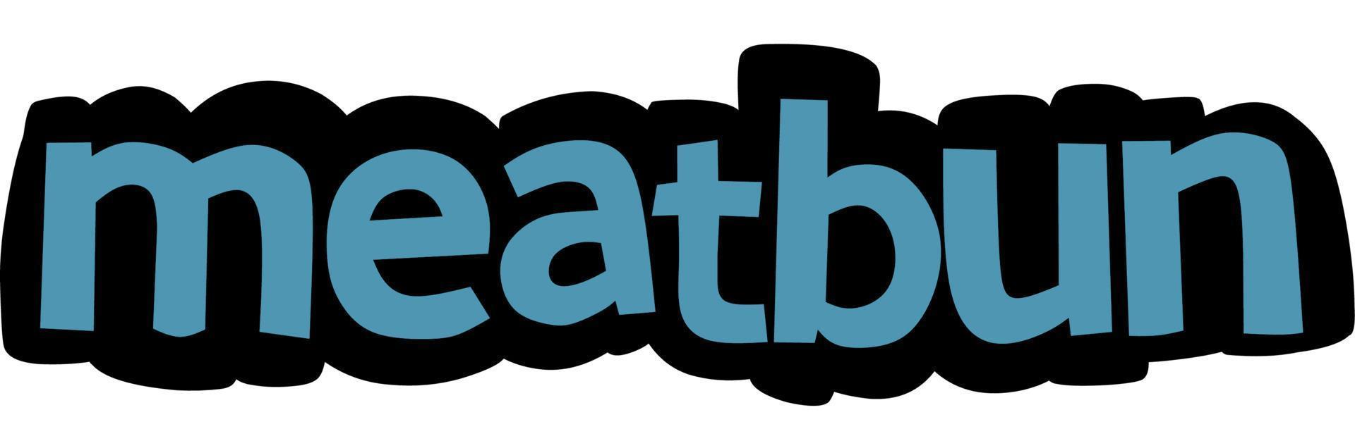 MEATBUN writing vector design on white background