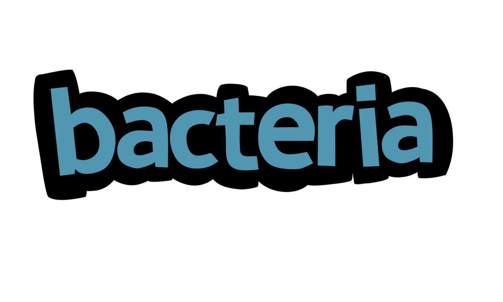 bacterias escribiendo diseño vectorial sobre fondo blanco vector