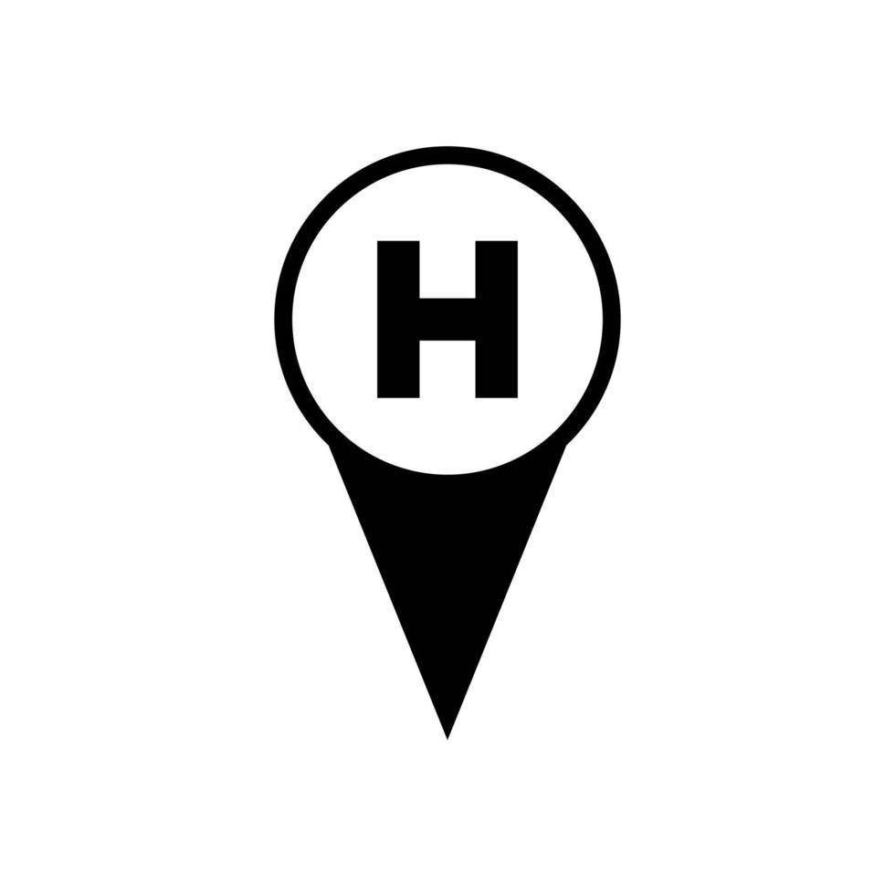 pin location icon symbol sign on map. flat style vector