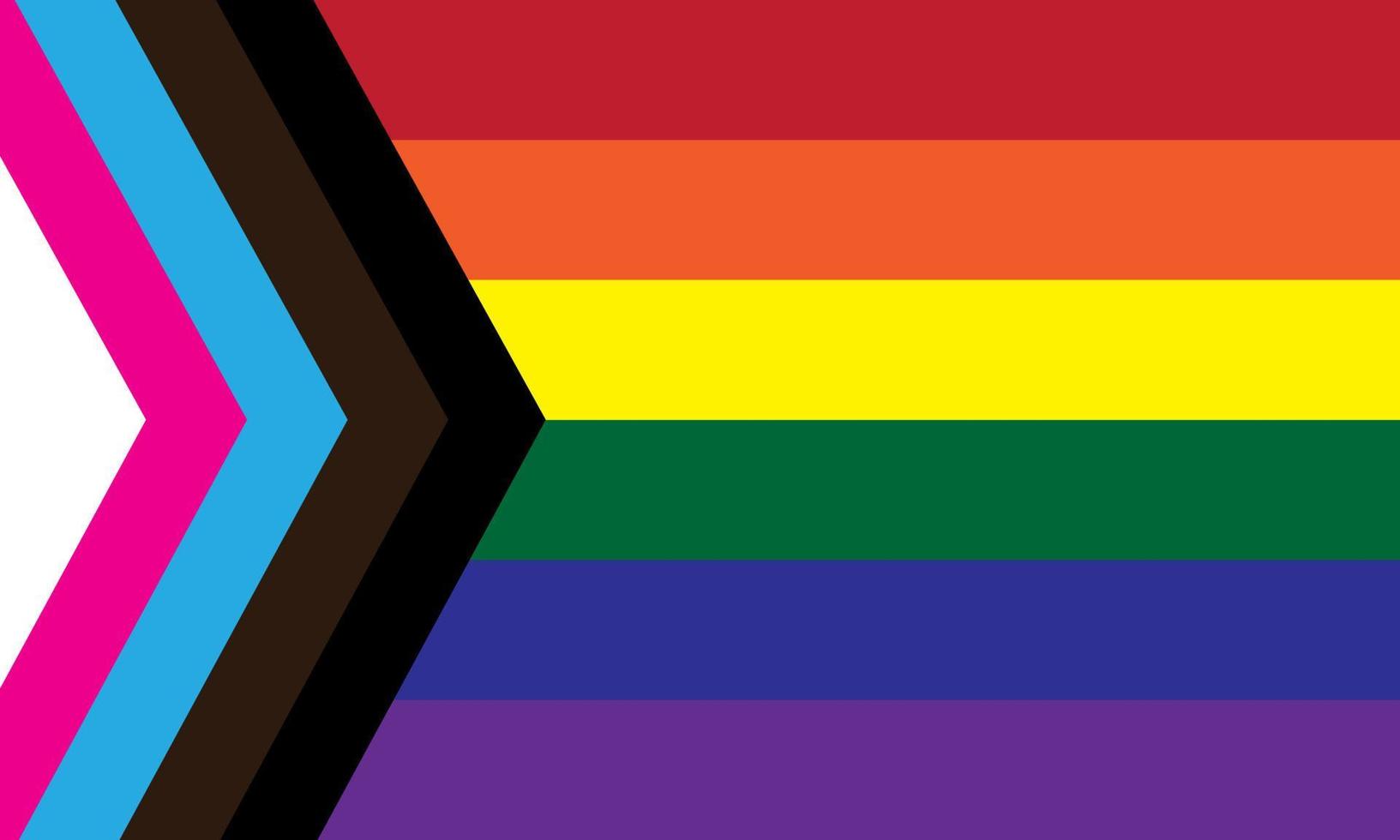 Las banderas del orgullo lgbt incluyen las banderas de organizaciones lgbt lesbianas, gays, bisexuales y transgénero. ilustración vectorial vector