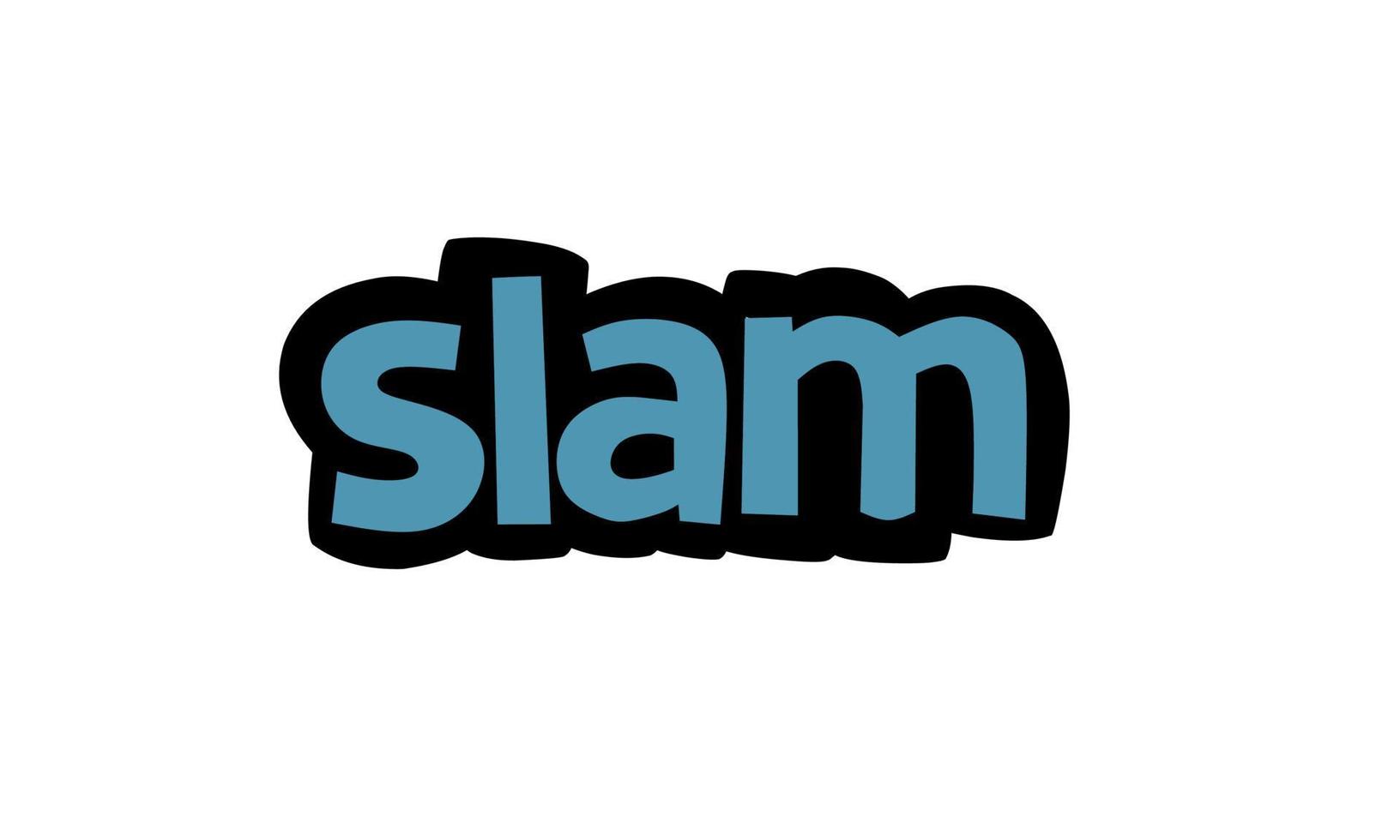 SLAM writing vector design on white background