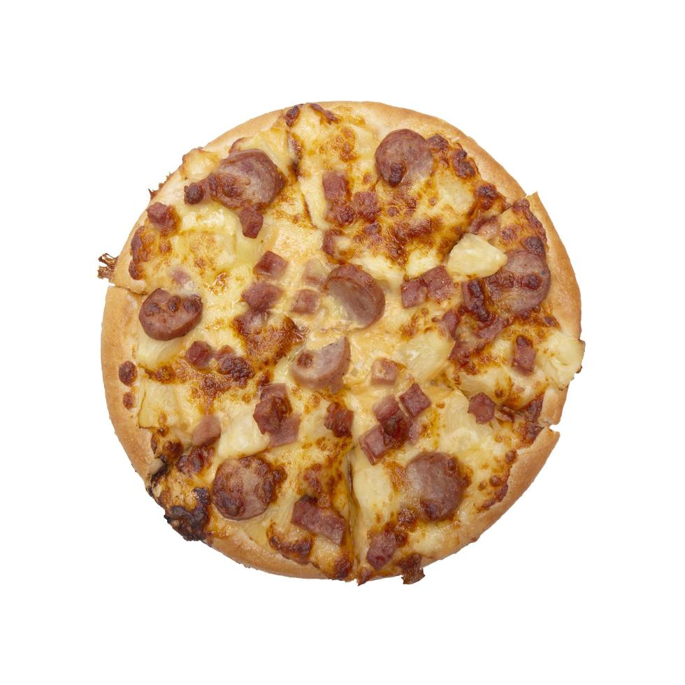 Pizza isolated on white background. photo