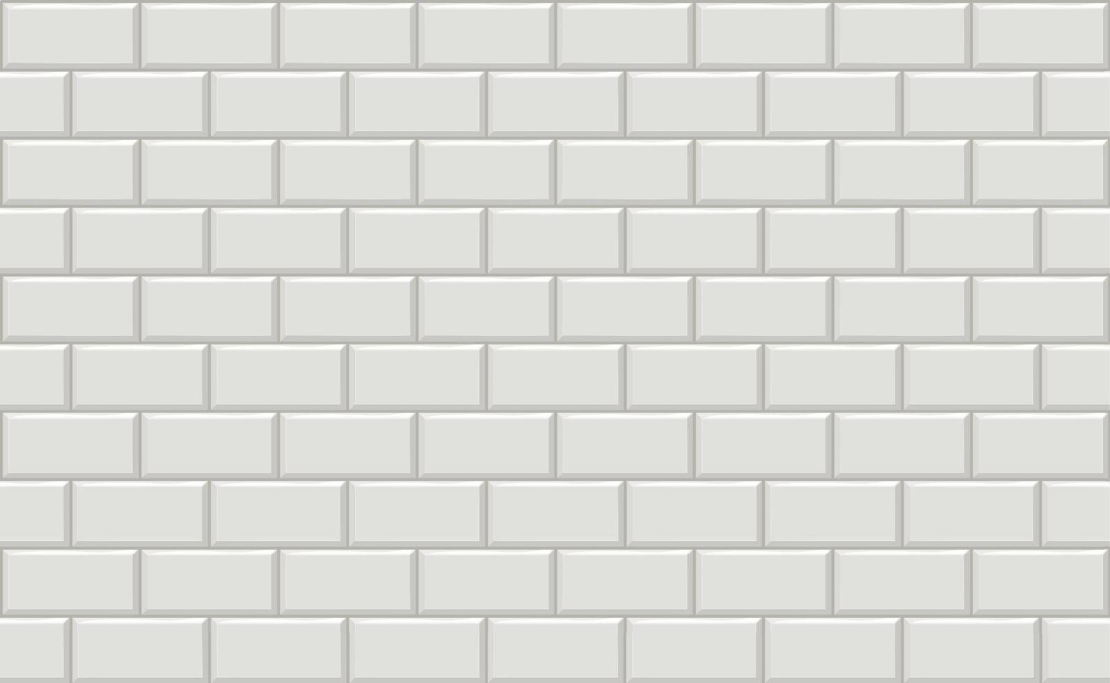 Subway tiles horizontal white background Metro brick decor seamless pattern vector