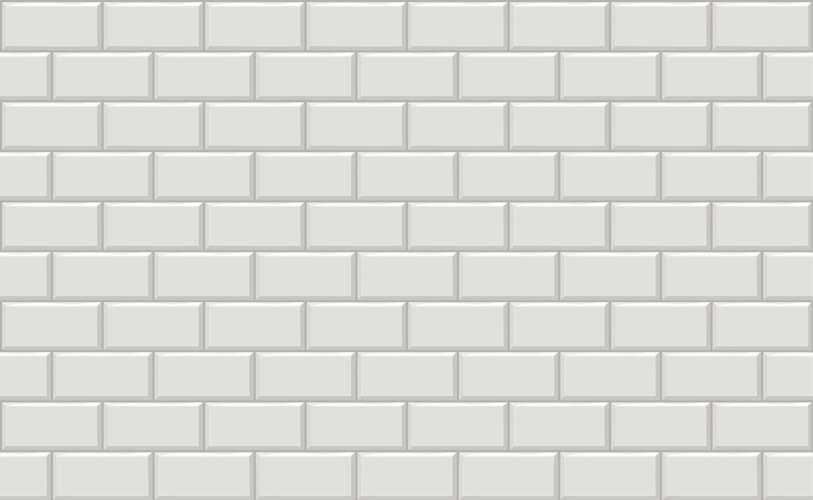 Subway tiles horizontal white background Metro brick decor seamless pattern vector