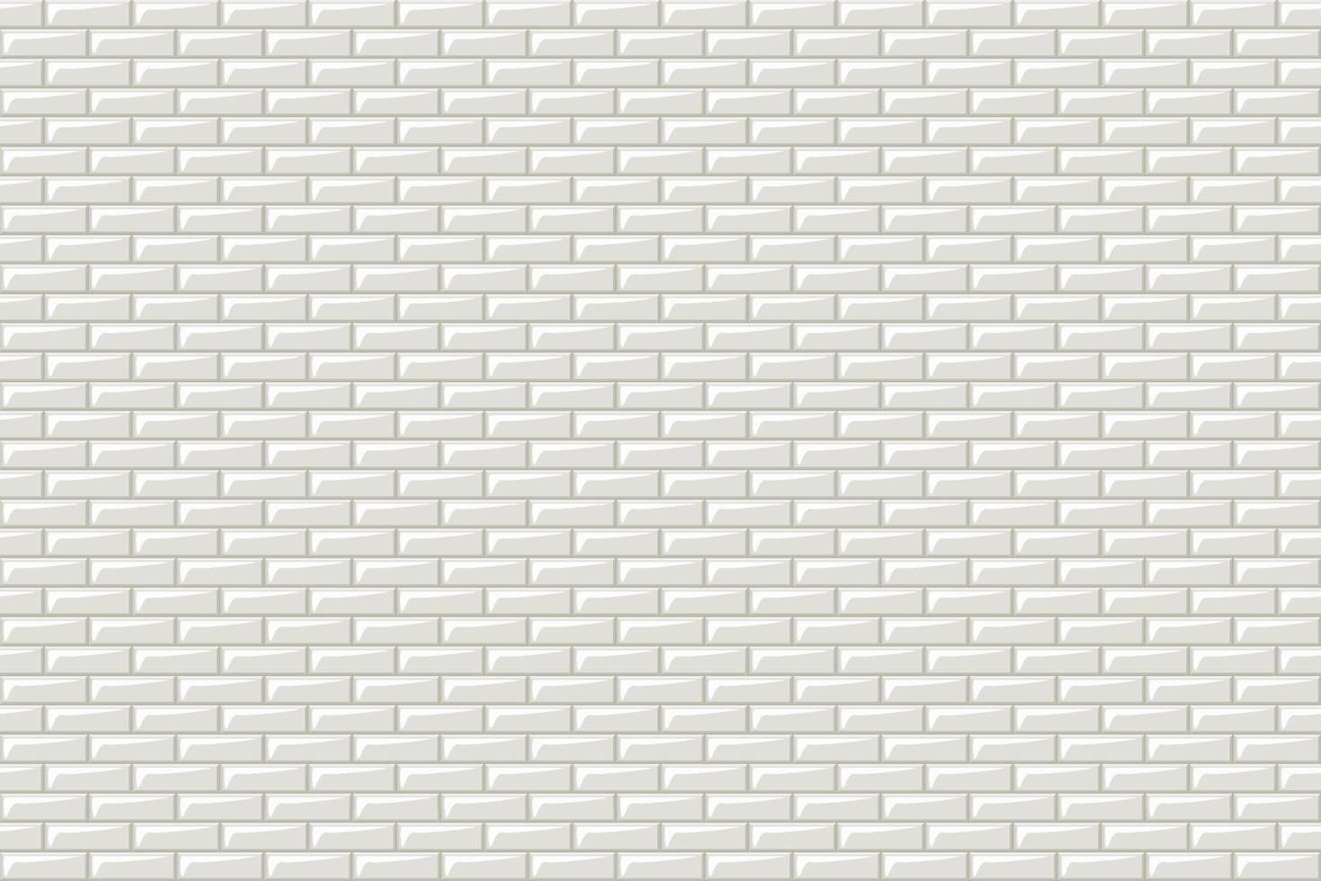 Subway tiles horizontal white background Metro brick decor seamless pattern vector