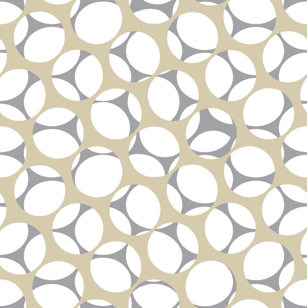 Abstract ornamental seamless pattern. Stylish geometric background with round shapes. Artistic bubbles backdrop vector