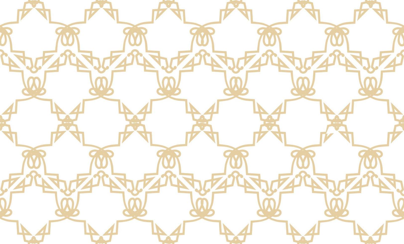 Abstract arabesque seamless pattern. Linear floral geometric line ornament. Artistic  backdrop in arab asian decorative style vector