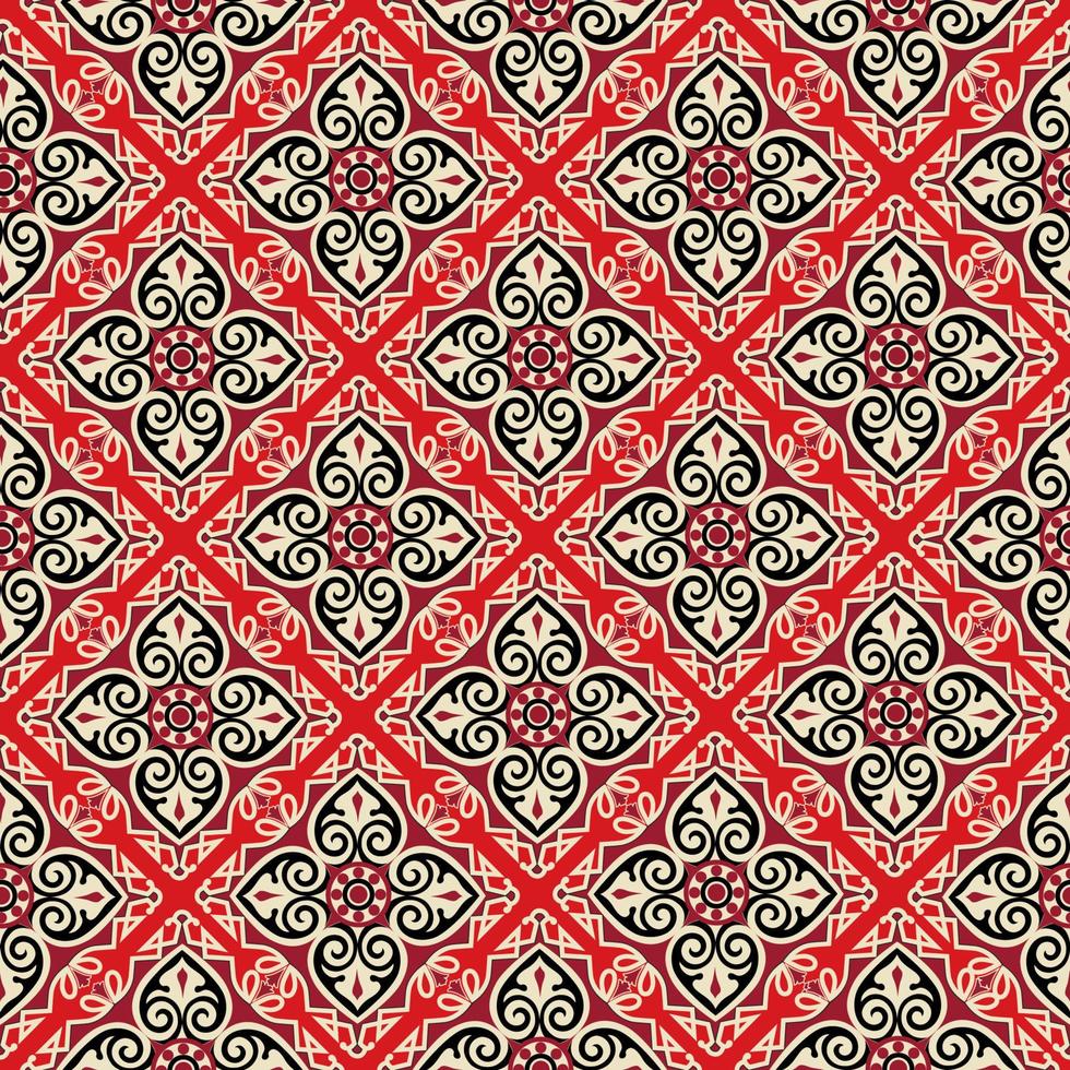 Abstract floral seamless pattern. Mosaic floral ornamental background. Muslim ornament in arab orient style vector