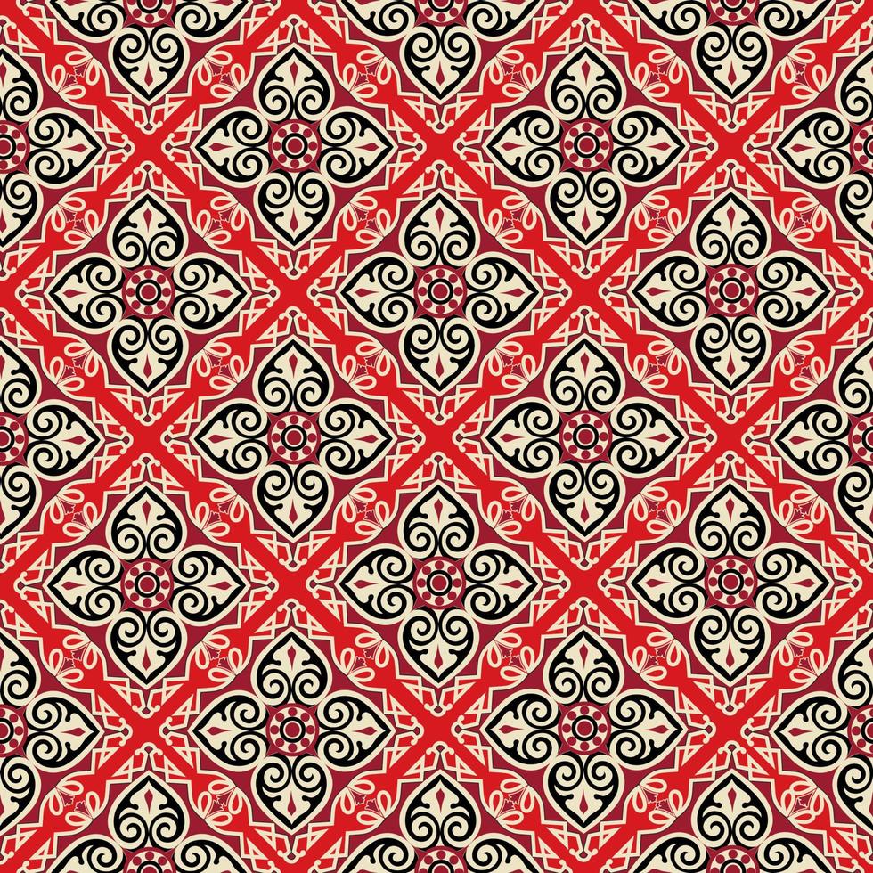 Abstract floral seamless pattern. Mosaic floral ornamental background. Muslim ornament in arab orient style vector