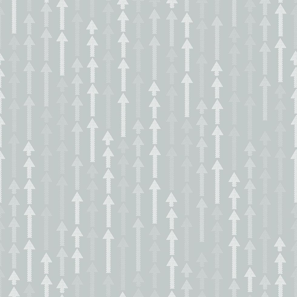 Abstract  seamless pattern with dotted arrows. Arrow Up ornamental background. Success texture vector