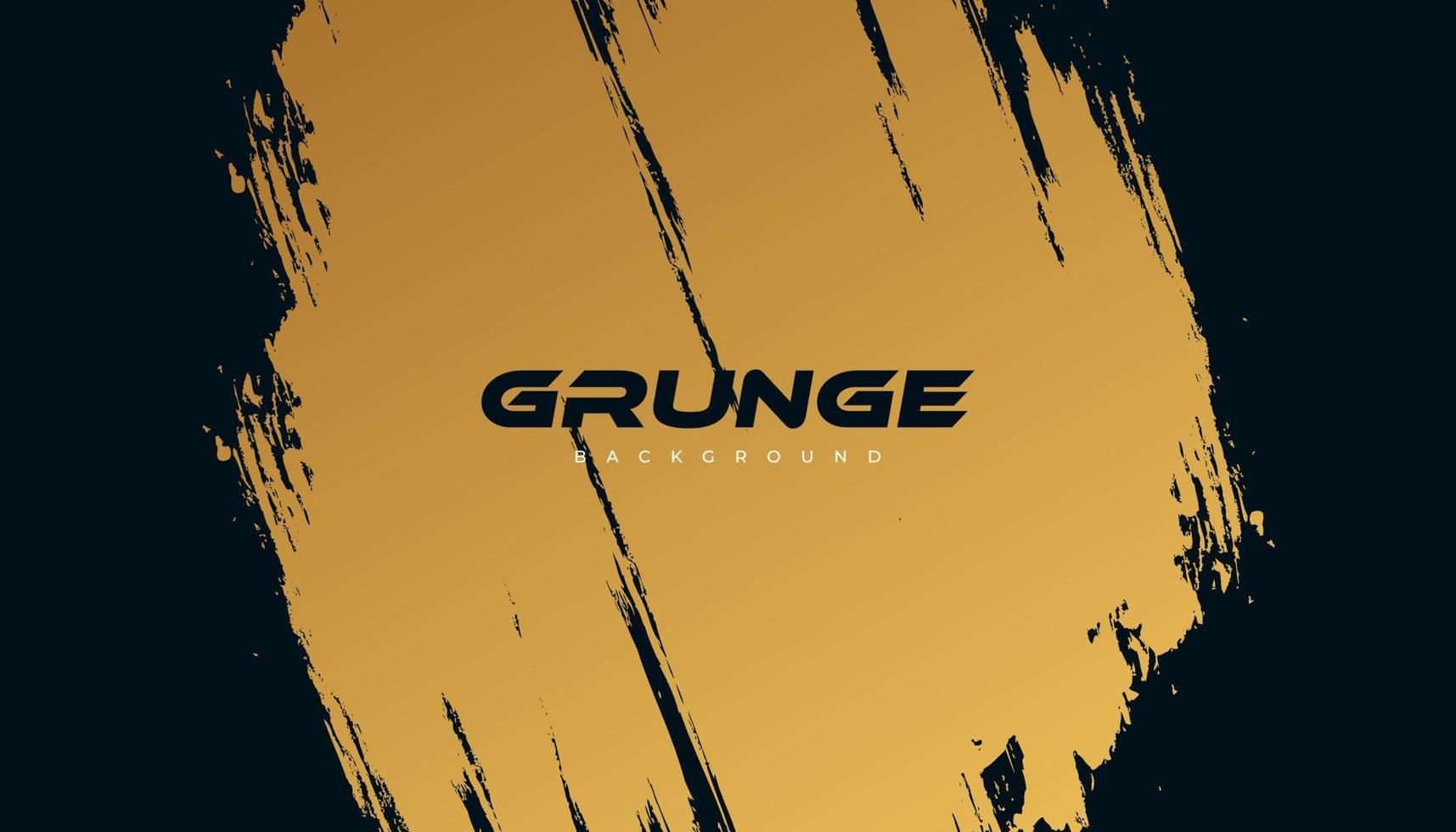Luxury Black and Gold Background with Brush Style. Golden Grunge Background for Banner or Poster. Scratch and Texture Elements For Design vector