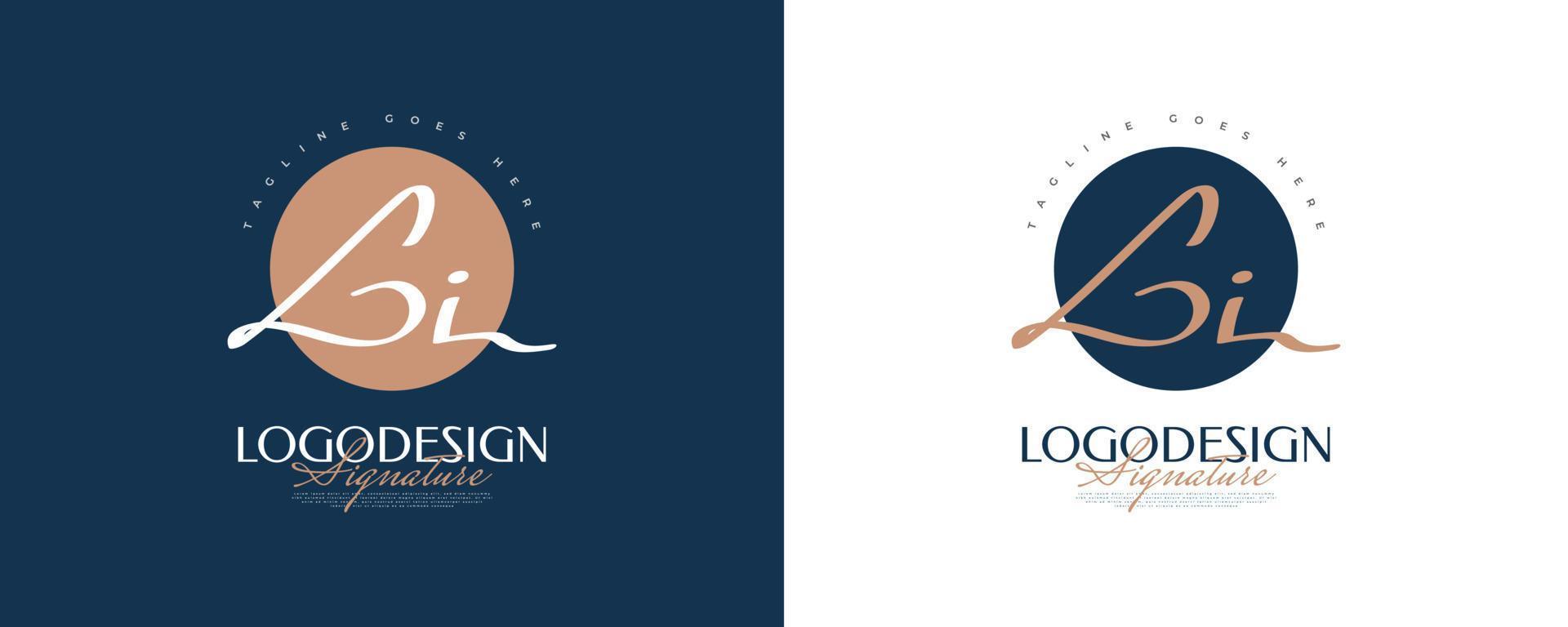 diseño inicial del logotipo g e i en un estilo de escritura elegante y minimalista. logotipo o símbolo de la firma gi para bodas, moda, joyería, boutique e identidad comercial vector