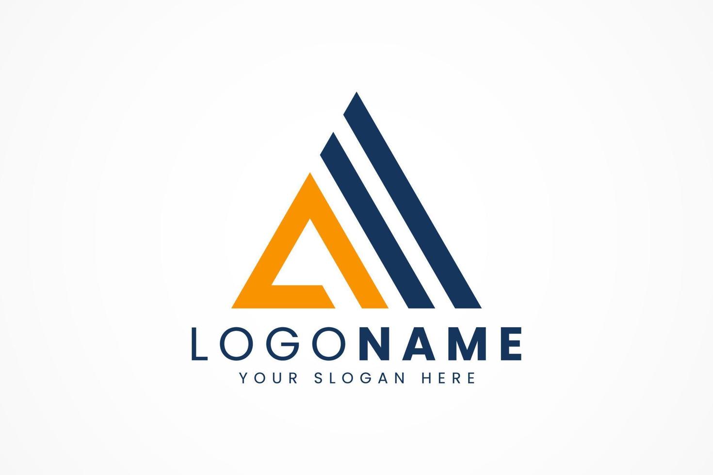 elegant abstract triangle logo template vector