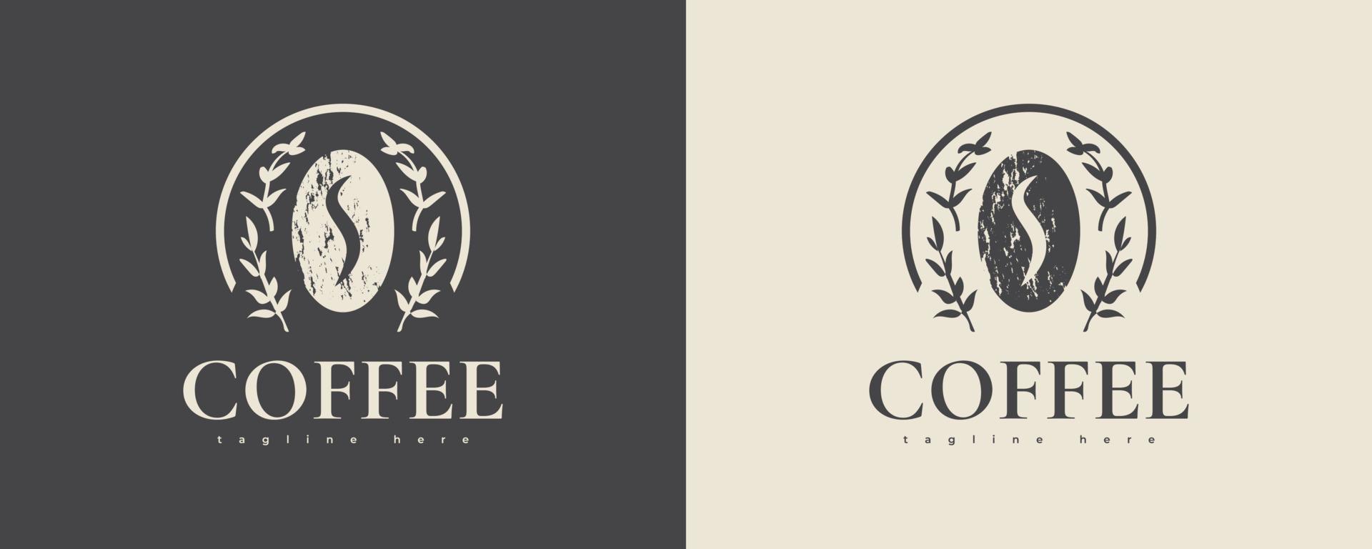 Vintage and Minimal Coffee Shop Logo. Cafe Logo or Emblem with Retro Style vector