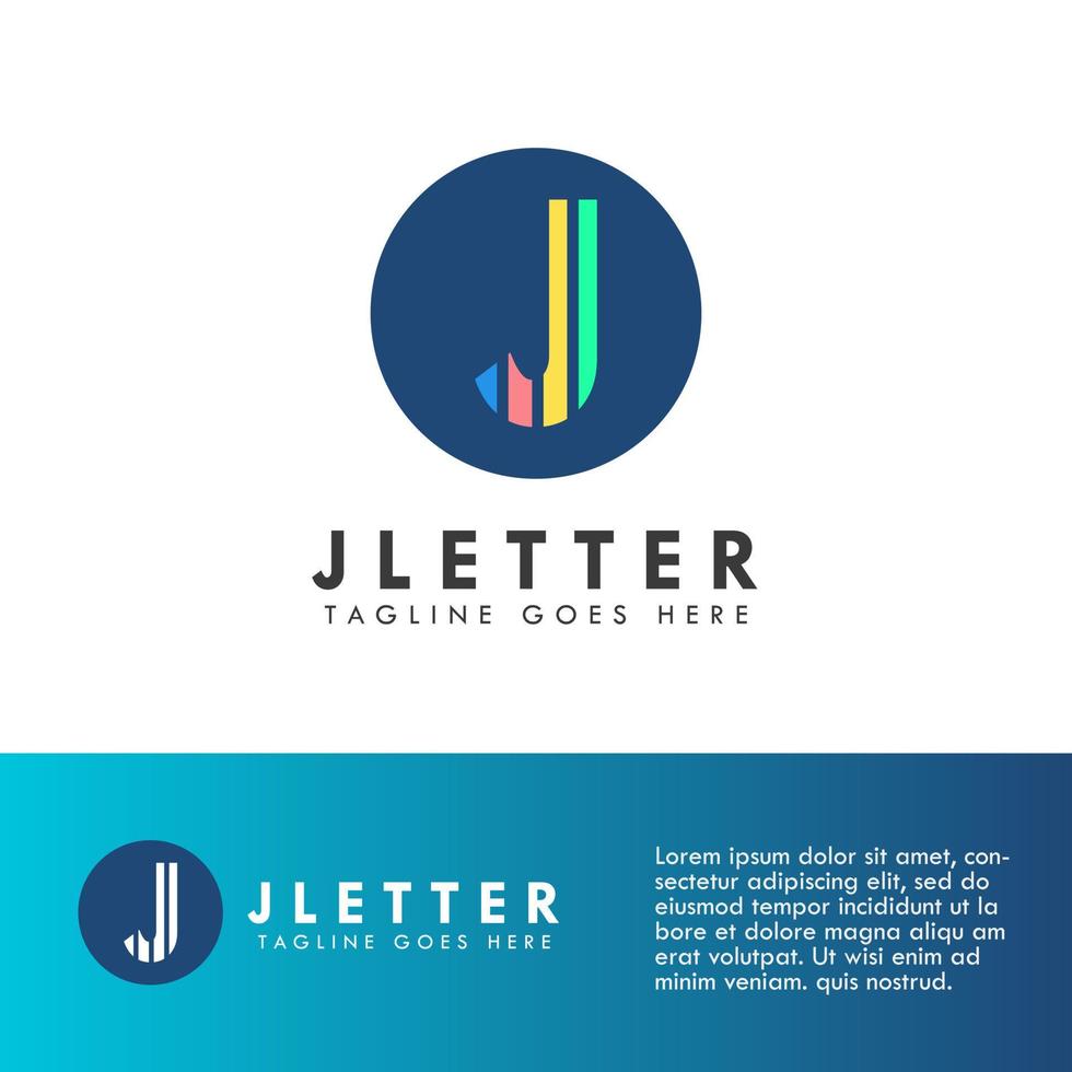 diseño de logotipo e icono de letra j del alfabeto vector