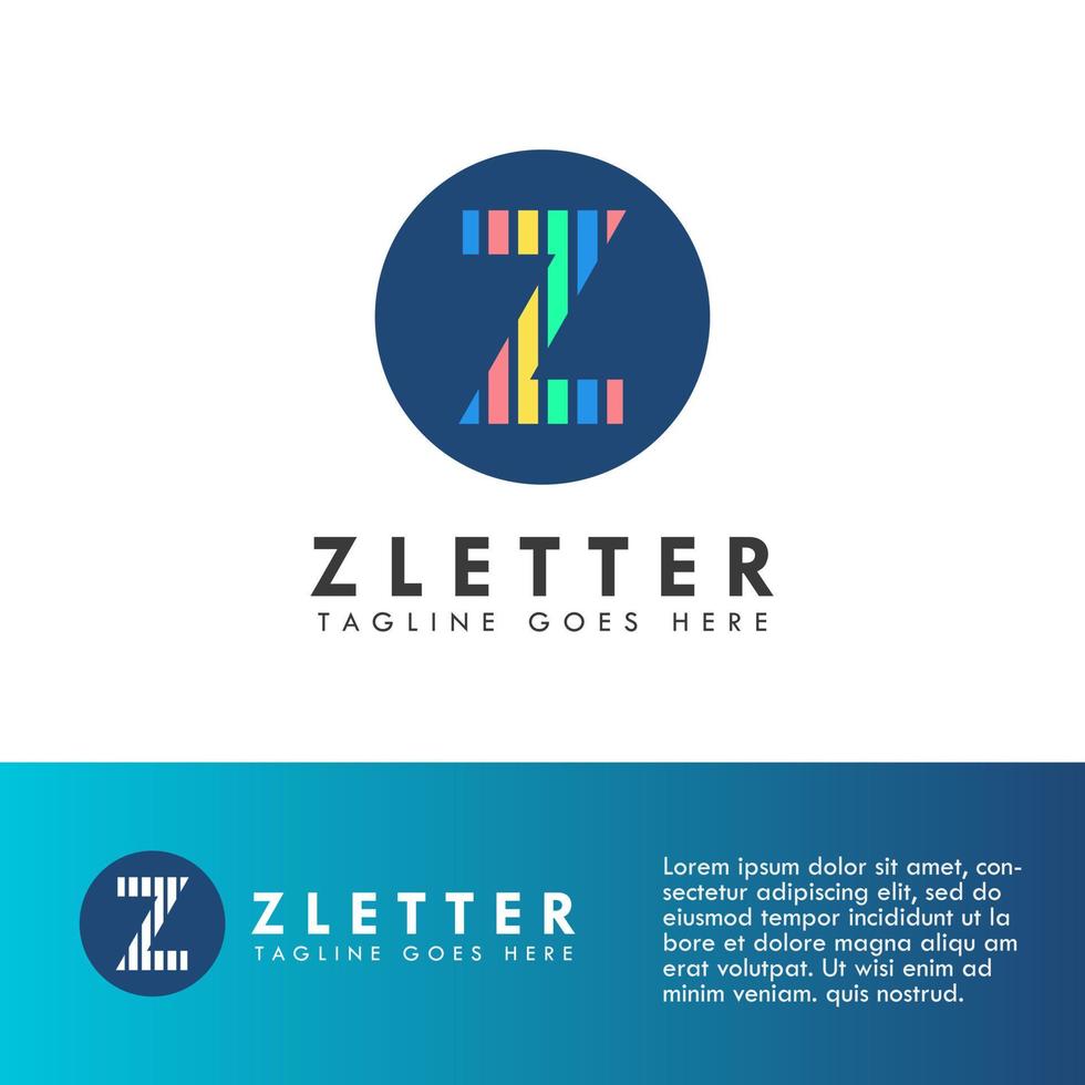 Alphabet z letter logo and icon design vector