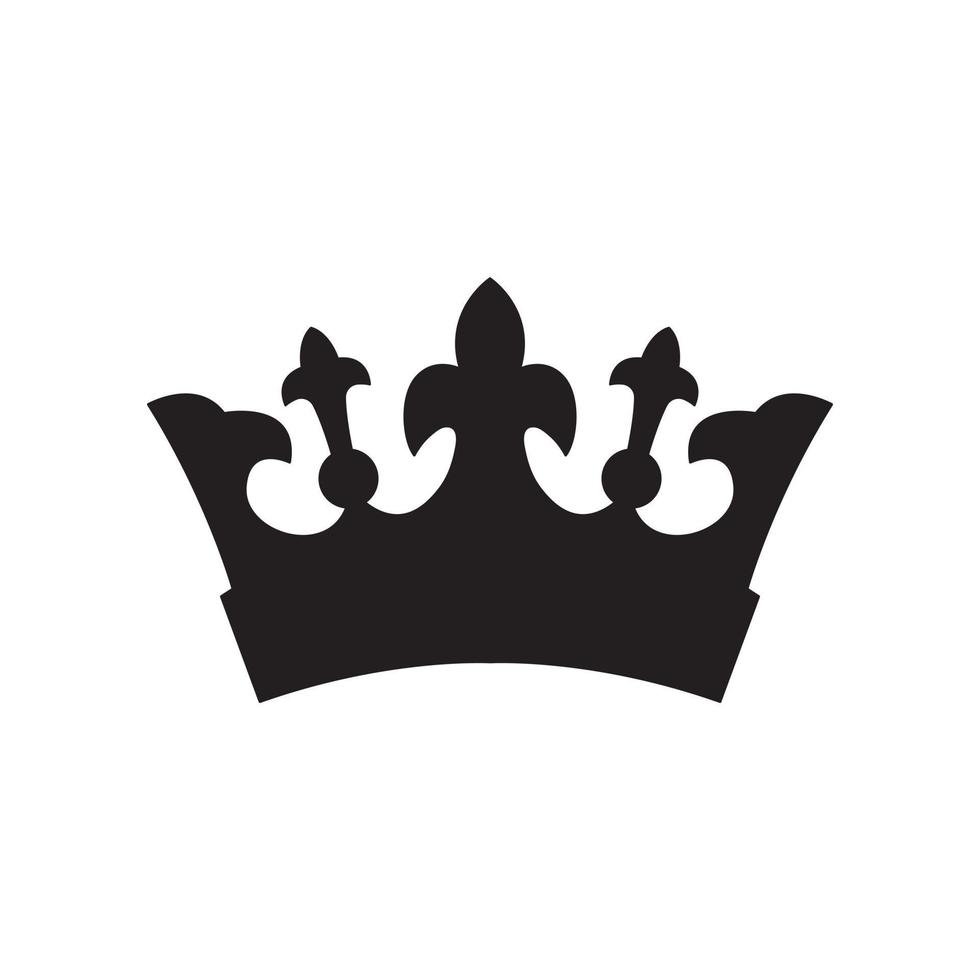 royal king crown silhouette vector icon