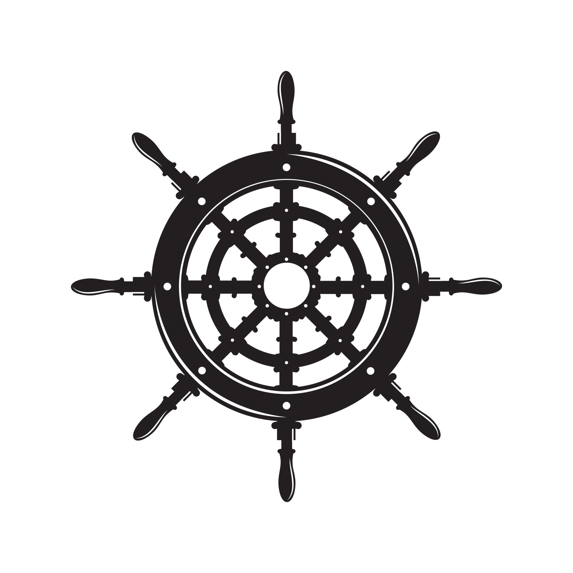 Steering Wheel Ship Yacht Compass Transport logo design vector 6898983