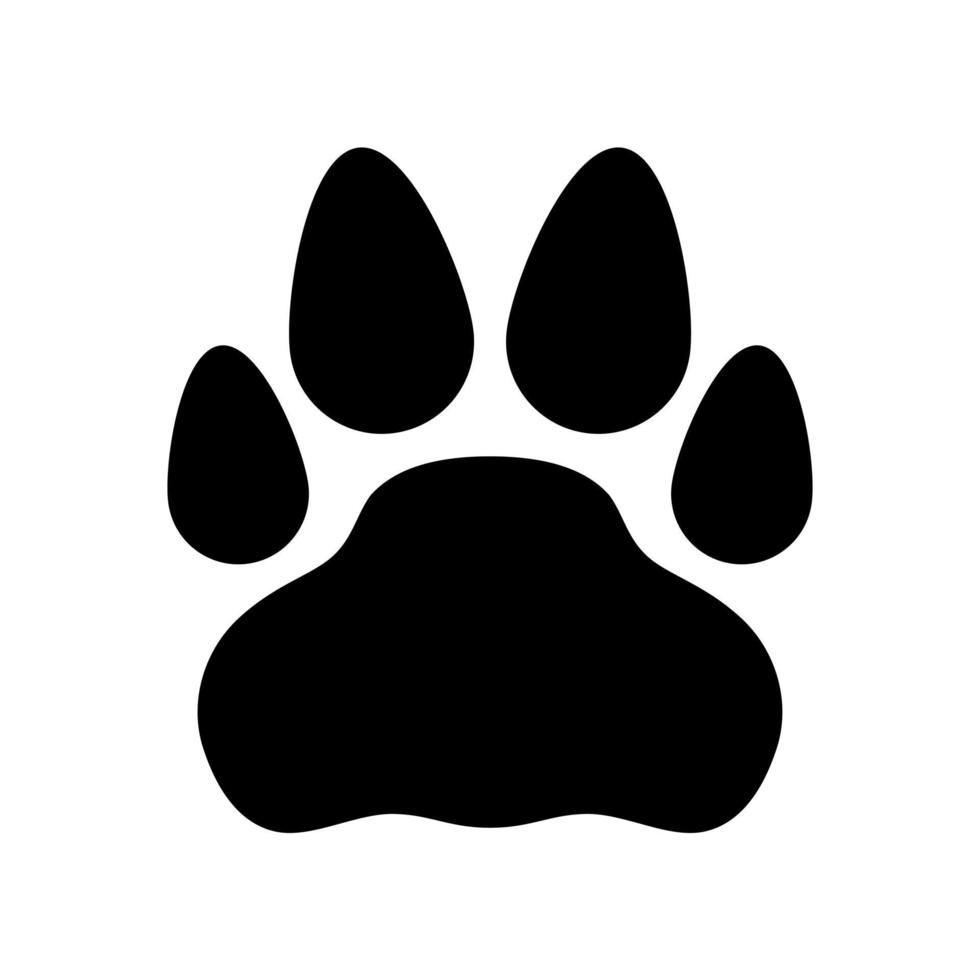 pet paw print vector icon