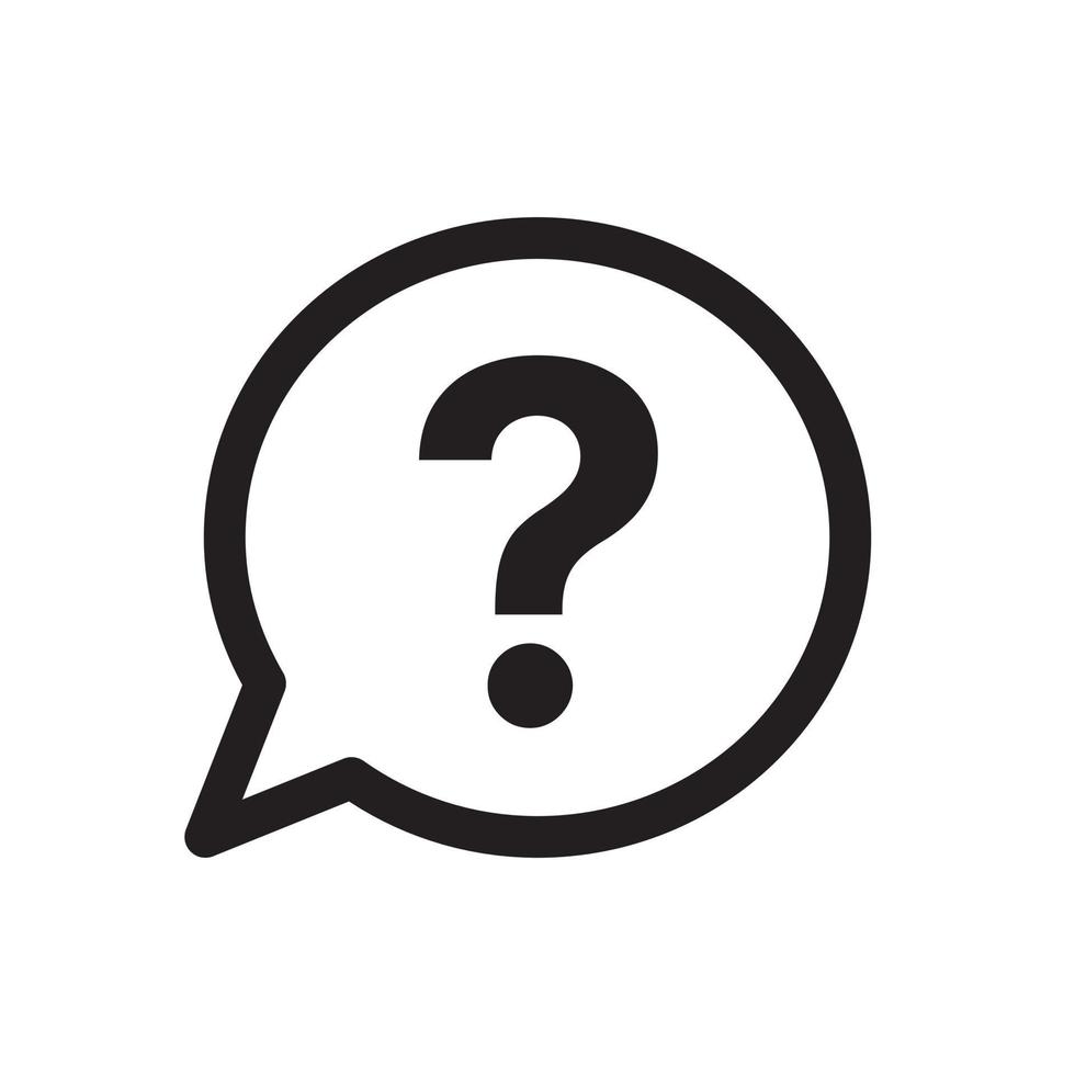 question mark bubble FAQ vector icon
