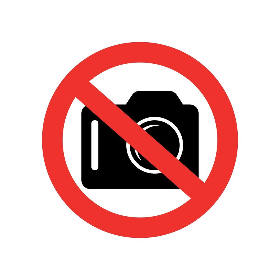no photo taking symbol vector icon