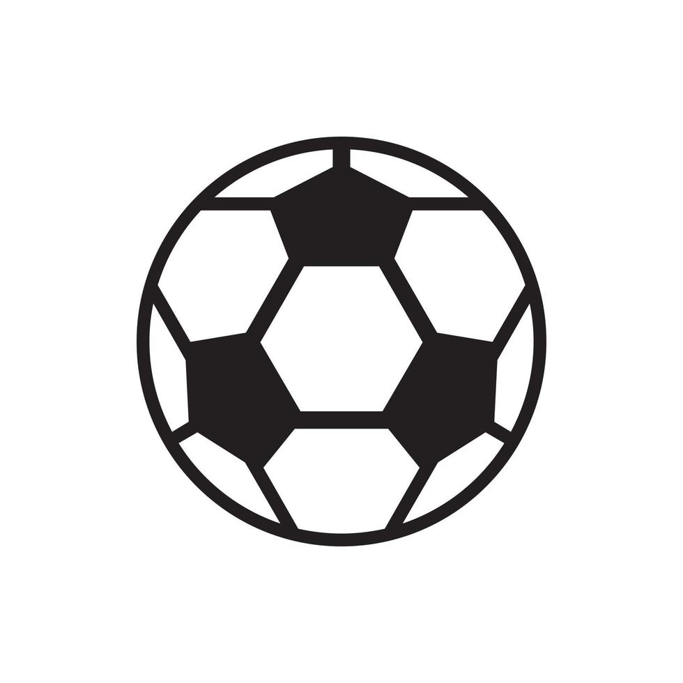 balón de fútbol o icono de vector de fútbol