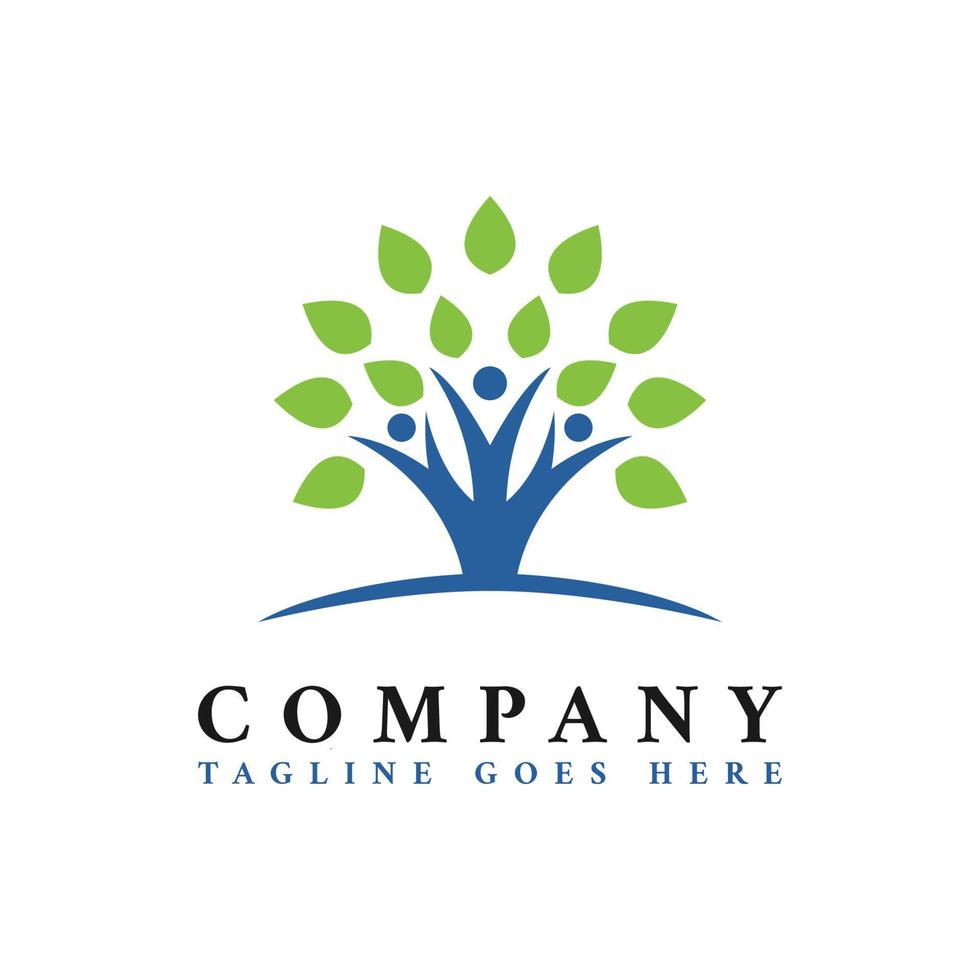 Health Care People Tree Community Logo Design vector