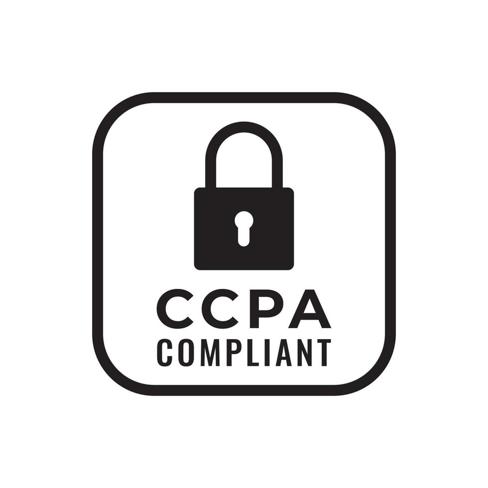 california consumer privacy act badge label vector icon