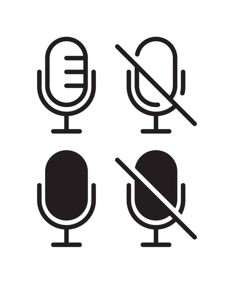 mute and unmute audio microphone vector icon 6899176 Vector Art at Vecteezy