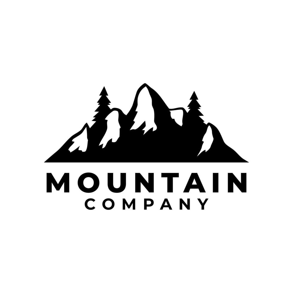 vector de diseño de logotipo de paisaje de aventura de viaje de montaña