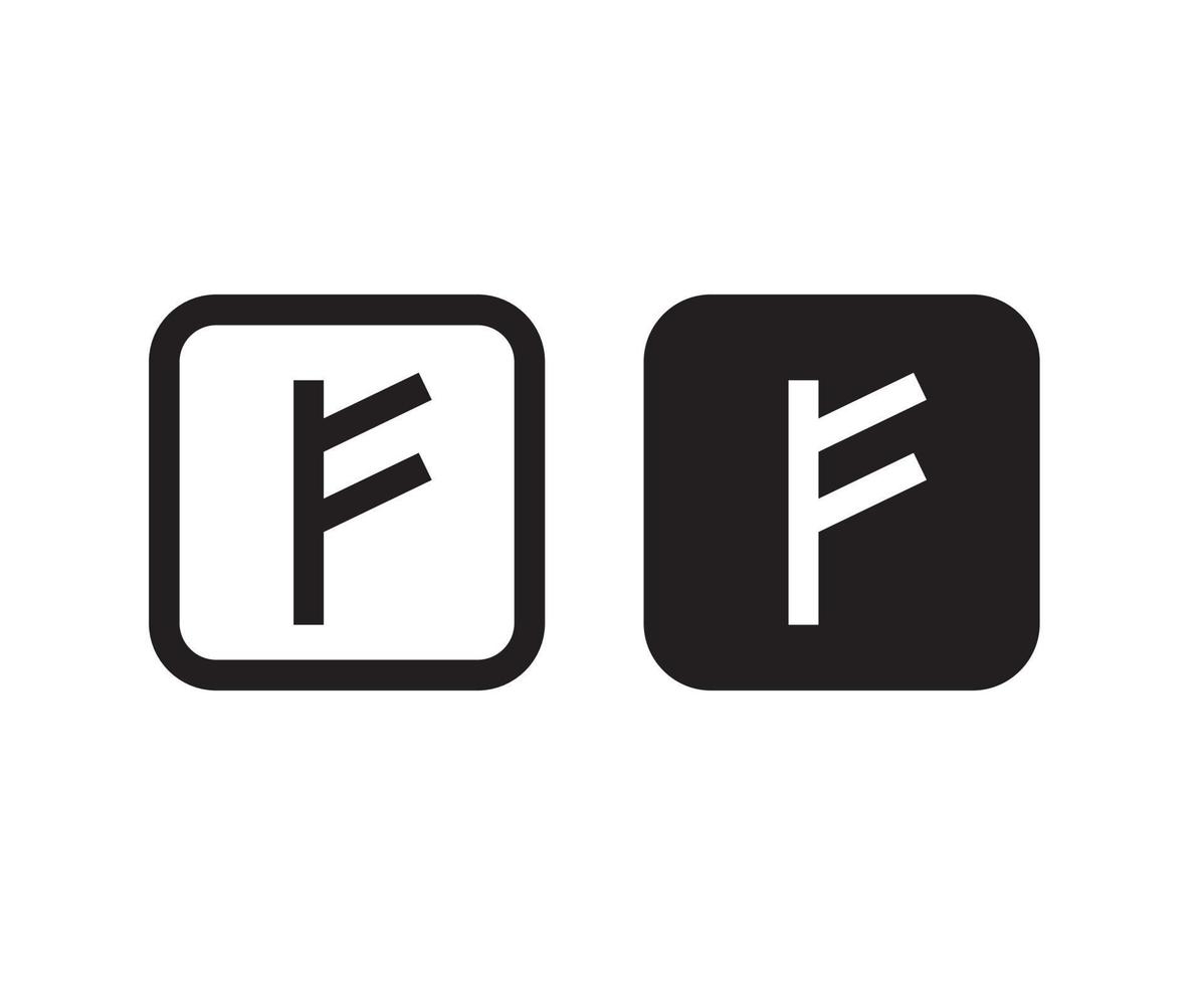 fehu rune. ancient occult symbol of the Vikings. sign of wealth or livestock vector icon