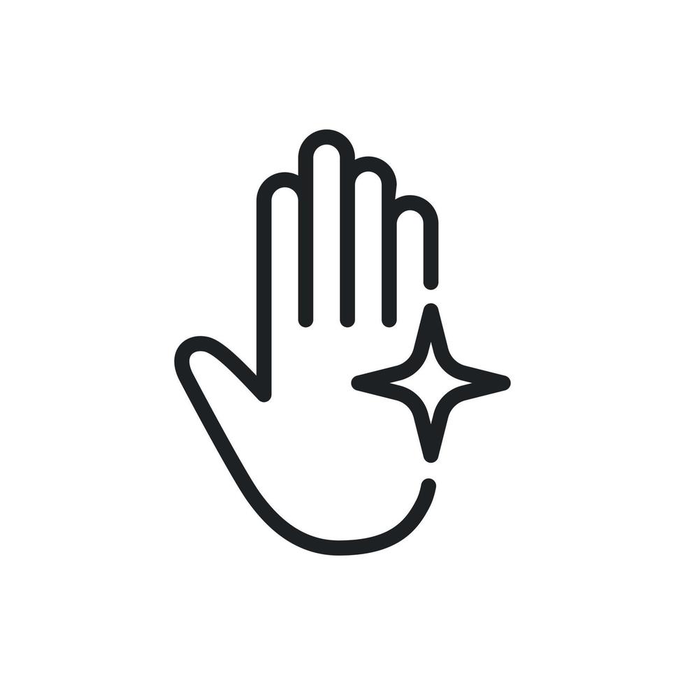 clean sanitize hands, disinfectant line art vector icon