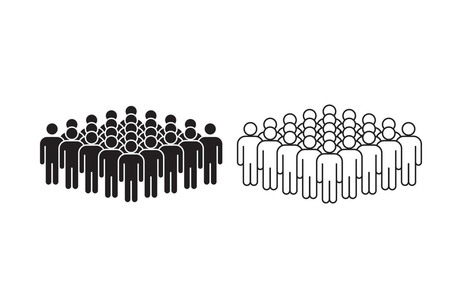 crowd, group, team of people vector icon