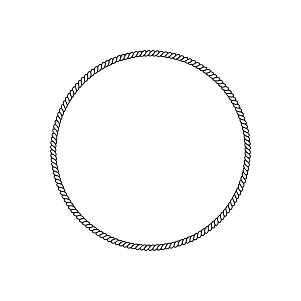 Circular Rope Border Frame Vector Icon