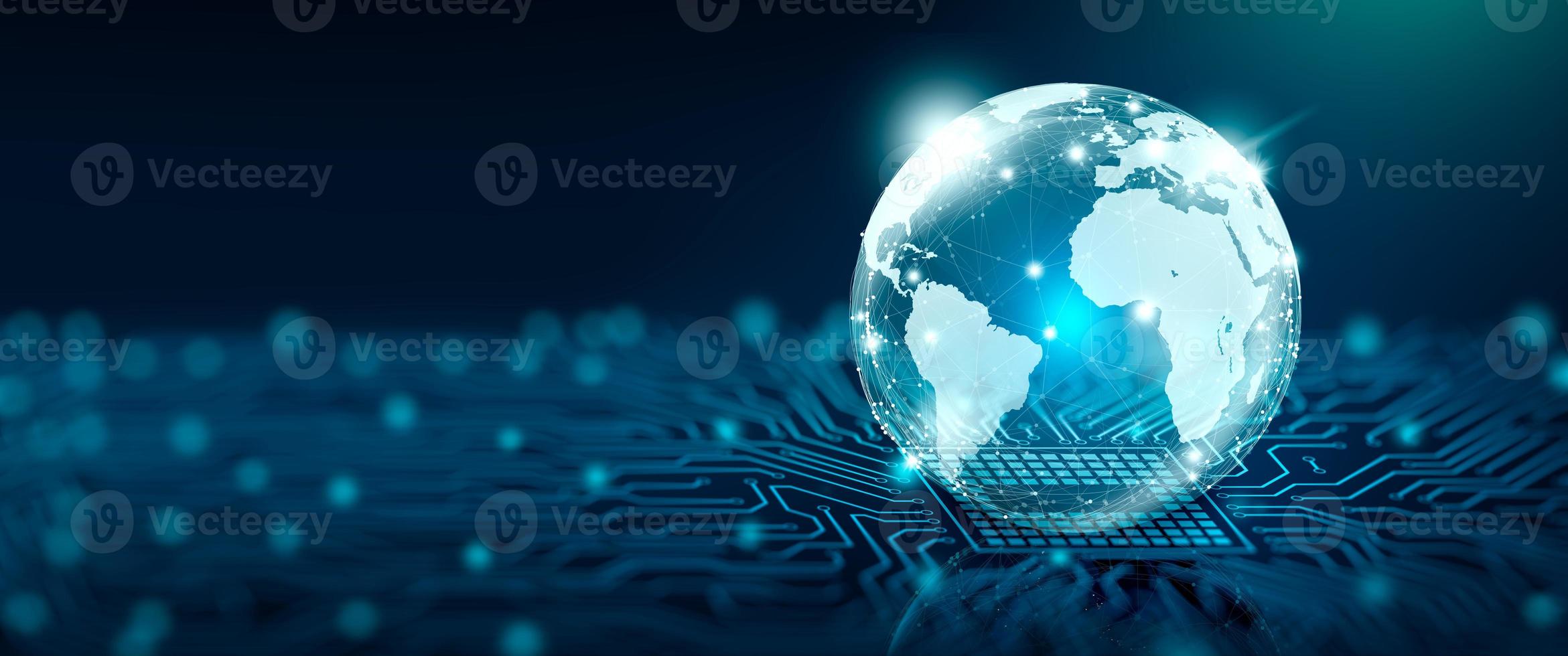 Global Business and Network connection concept. Elements furnished by NASA. photo