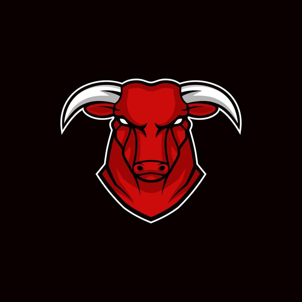 Angry Bull Head for Esports Gaming Logo Design Vector 6899492 Vector ...