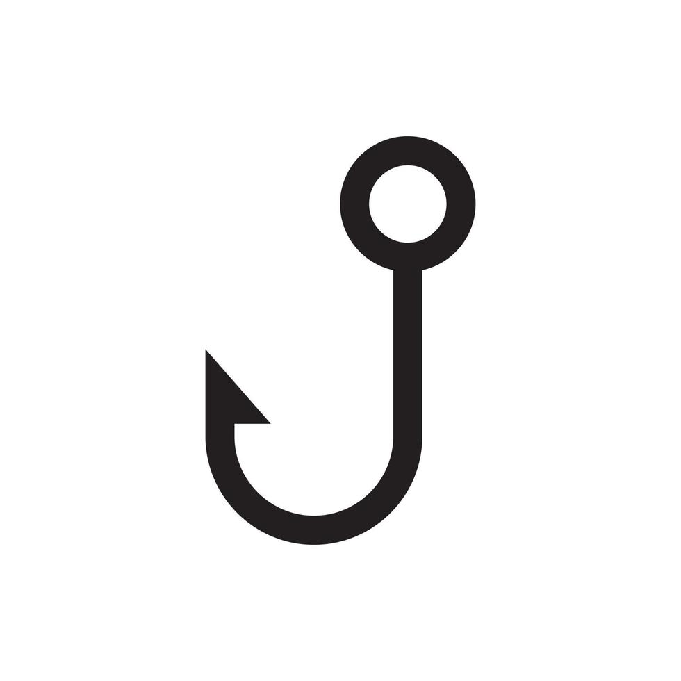fishing hook vector icon