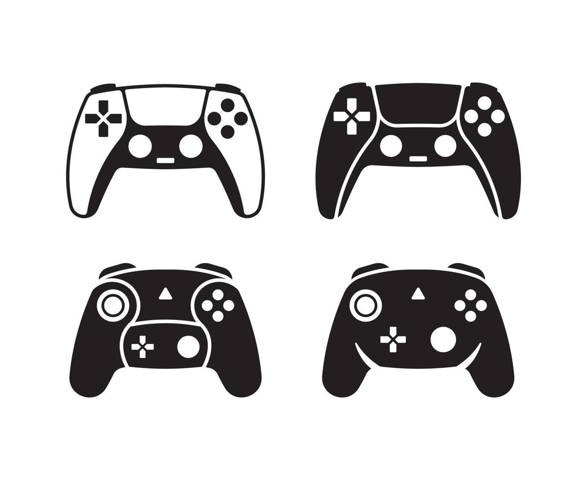 conjunto de icono de vector de controlador de juego de consola