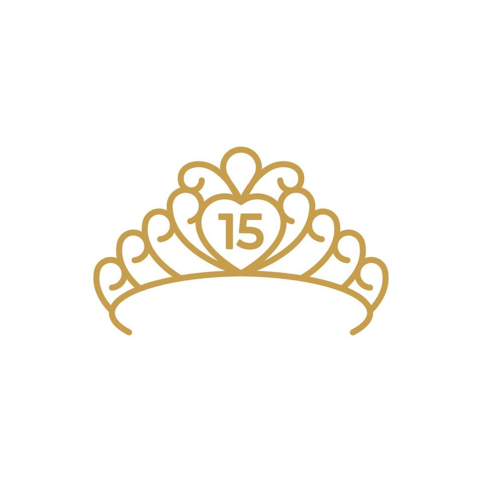 princes royal crown diadem line art vector icon