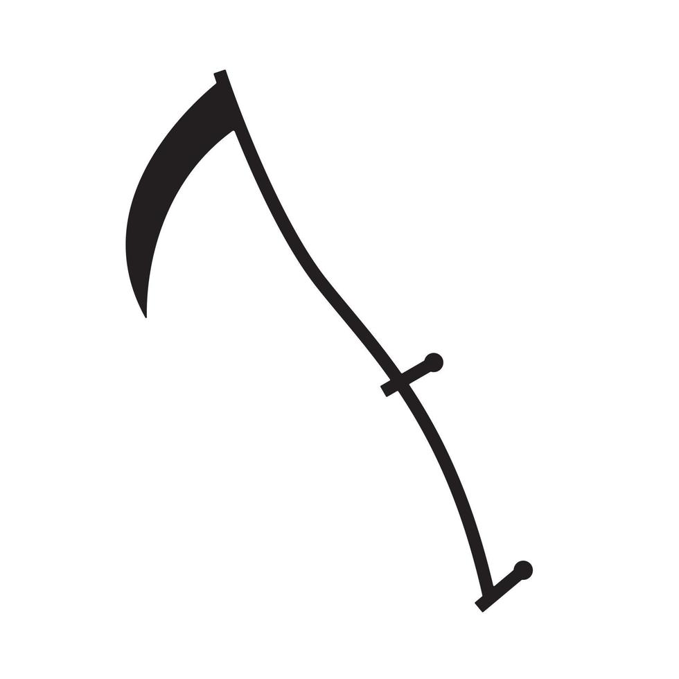 agricultural scythe weapon vector icon