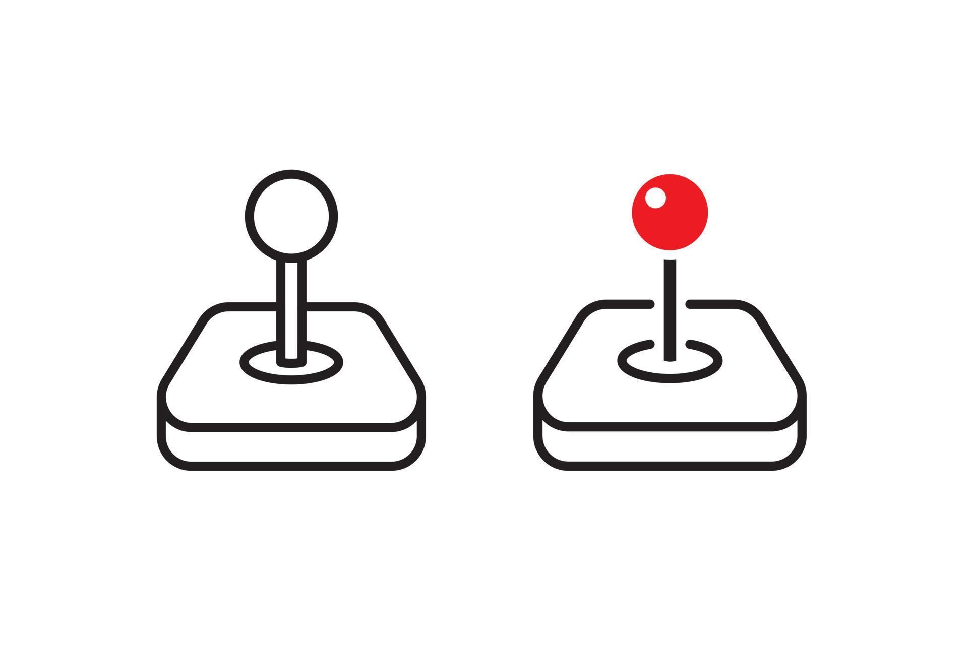 video game arcade joystick gamepad line art vector icon 6899525 Vector