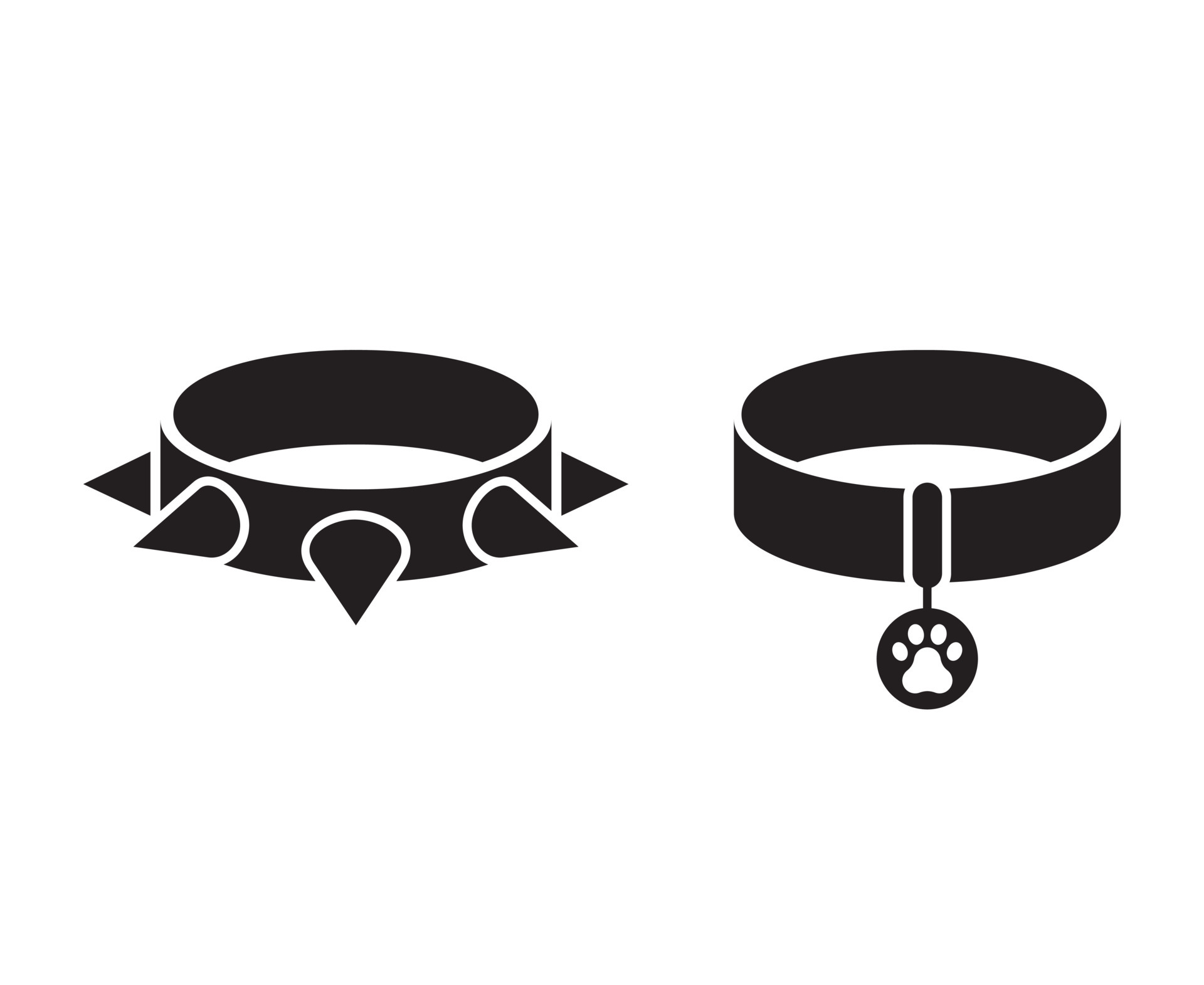 pet collar for dog or cat vector icon 6899546 Vector Art at Vecteezy