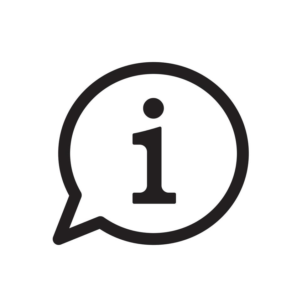 information speech bubble vector icon