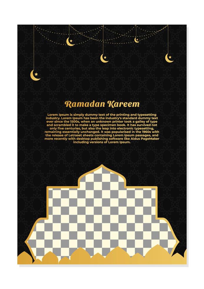 Ramadan Kareem flyer. Suitable to be placed on content with an Islamic theme vector