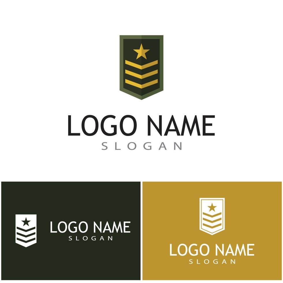 plantilla de logotipo de diseño de ilustración de vector de icono militar