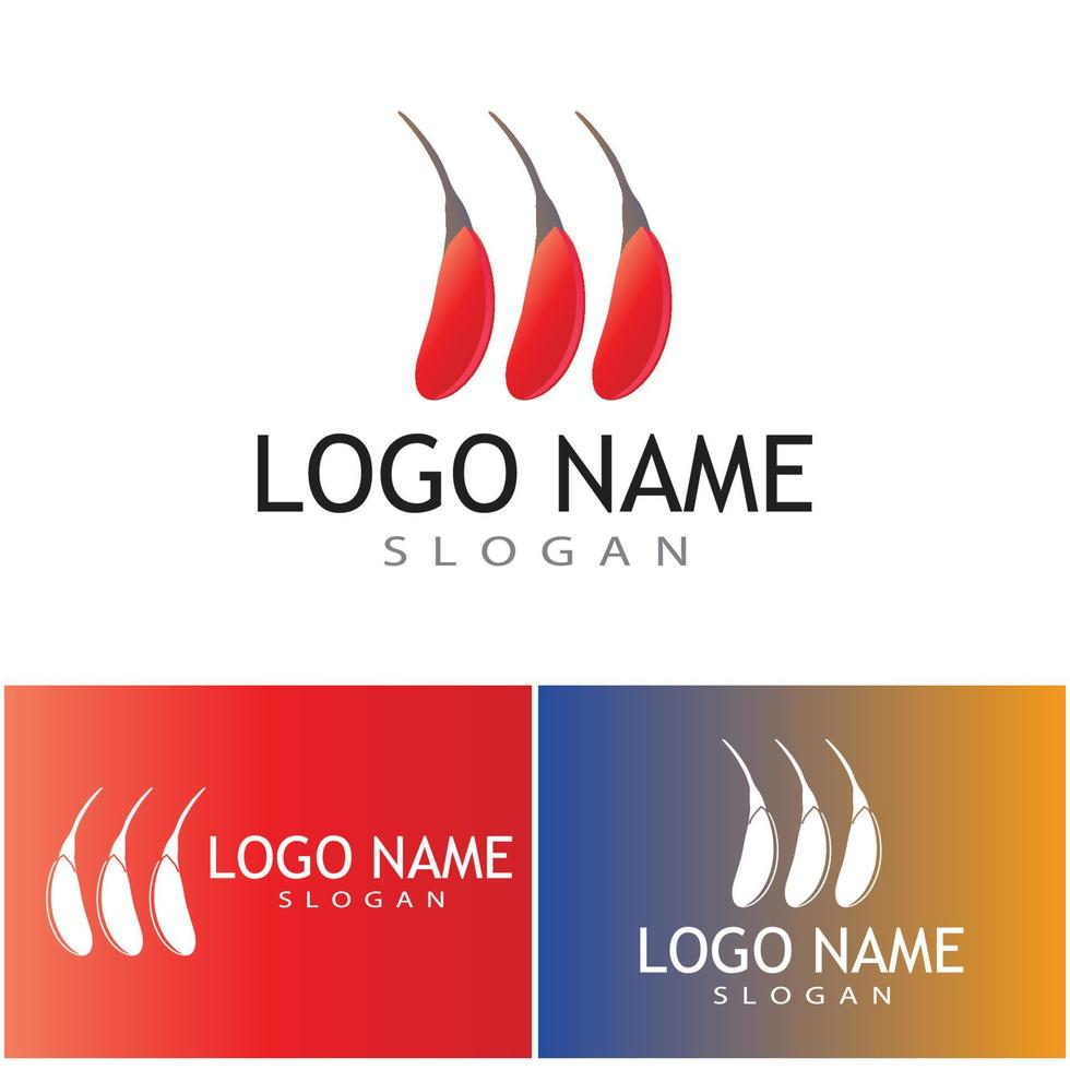 logotipo de las bayas de goji. bayas de goji aisladas sobre fondo blanco vector