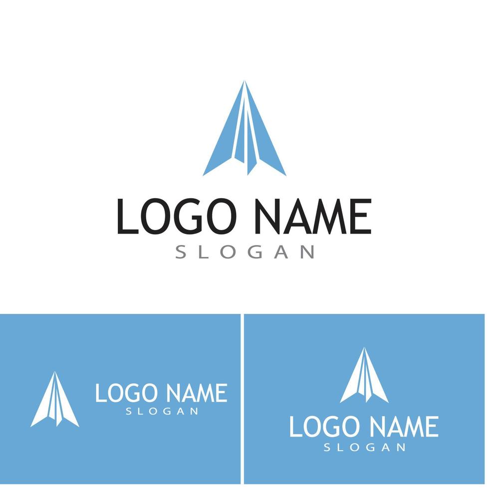 Paper plane logo vector illustration template