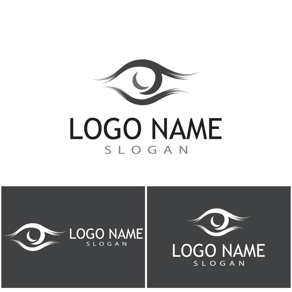identidad de marca diseño de logotipo de vector de cuidado ocular corporativo
